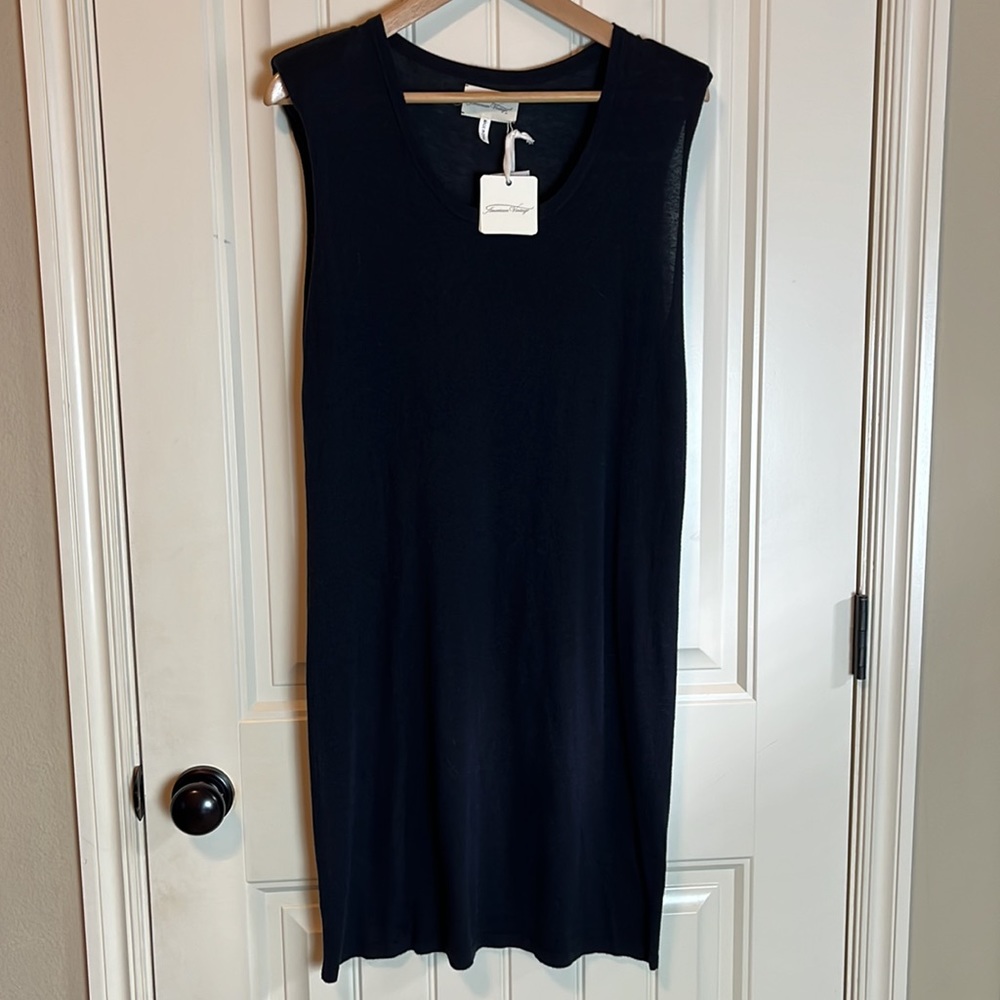 NEW American Vintage carbon soft v neck dress Sz Large